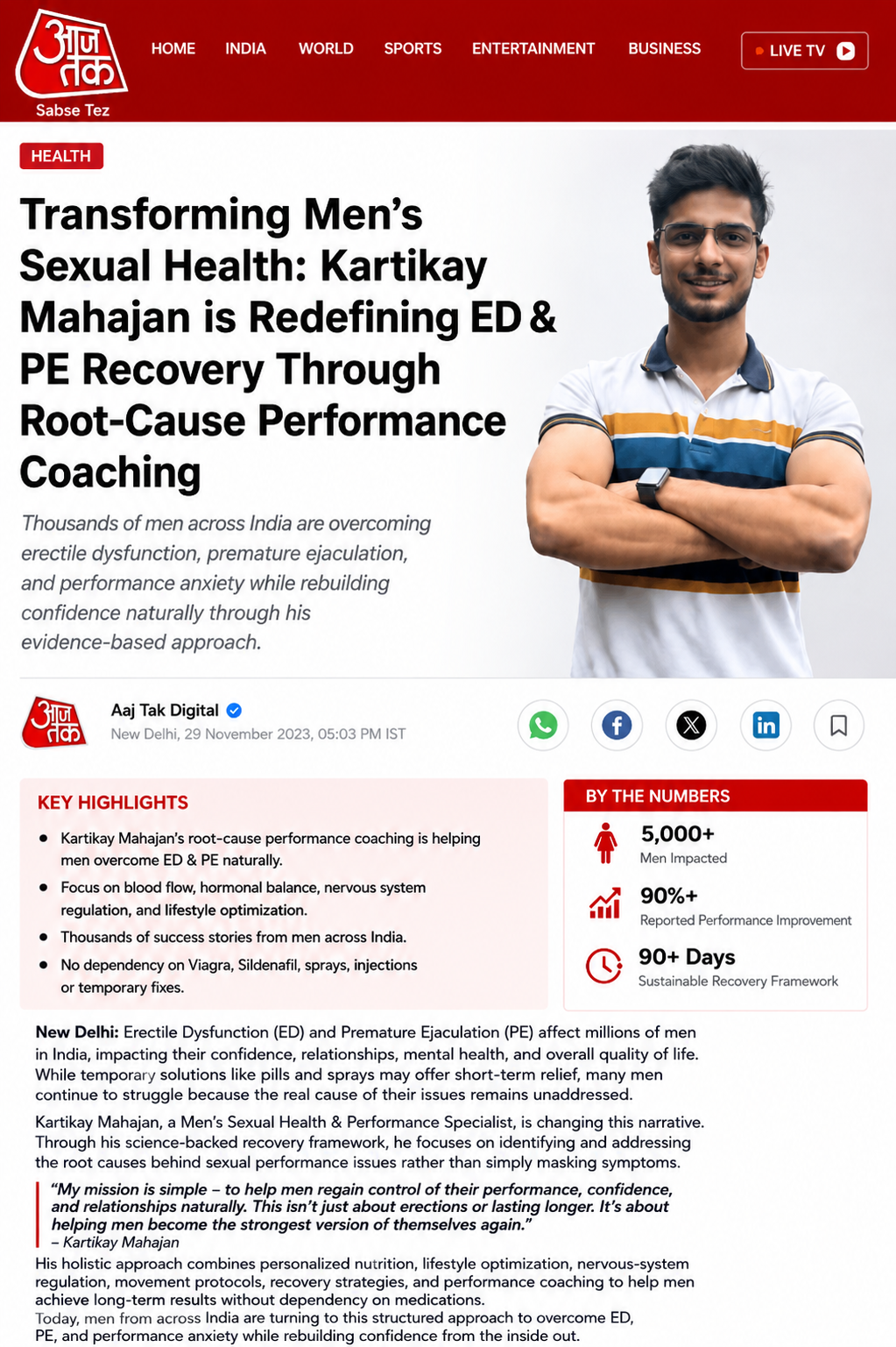 Media feature on sexual health coaching