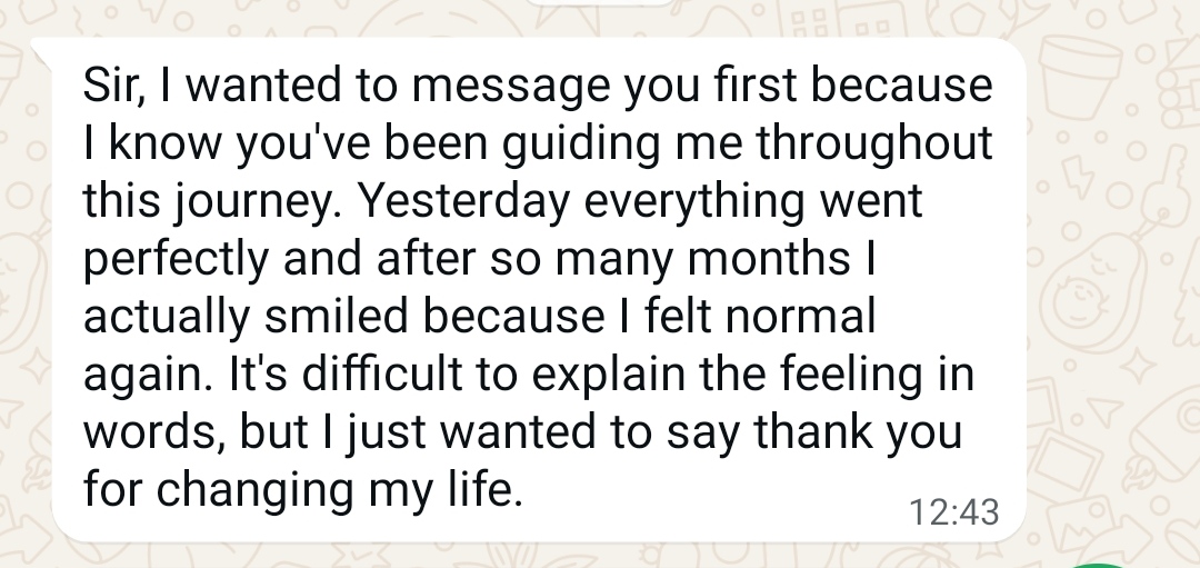 ManRise WhatsApp Testimonial