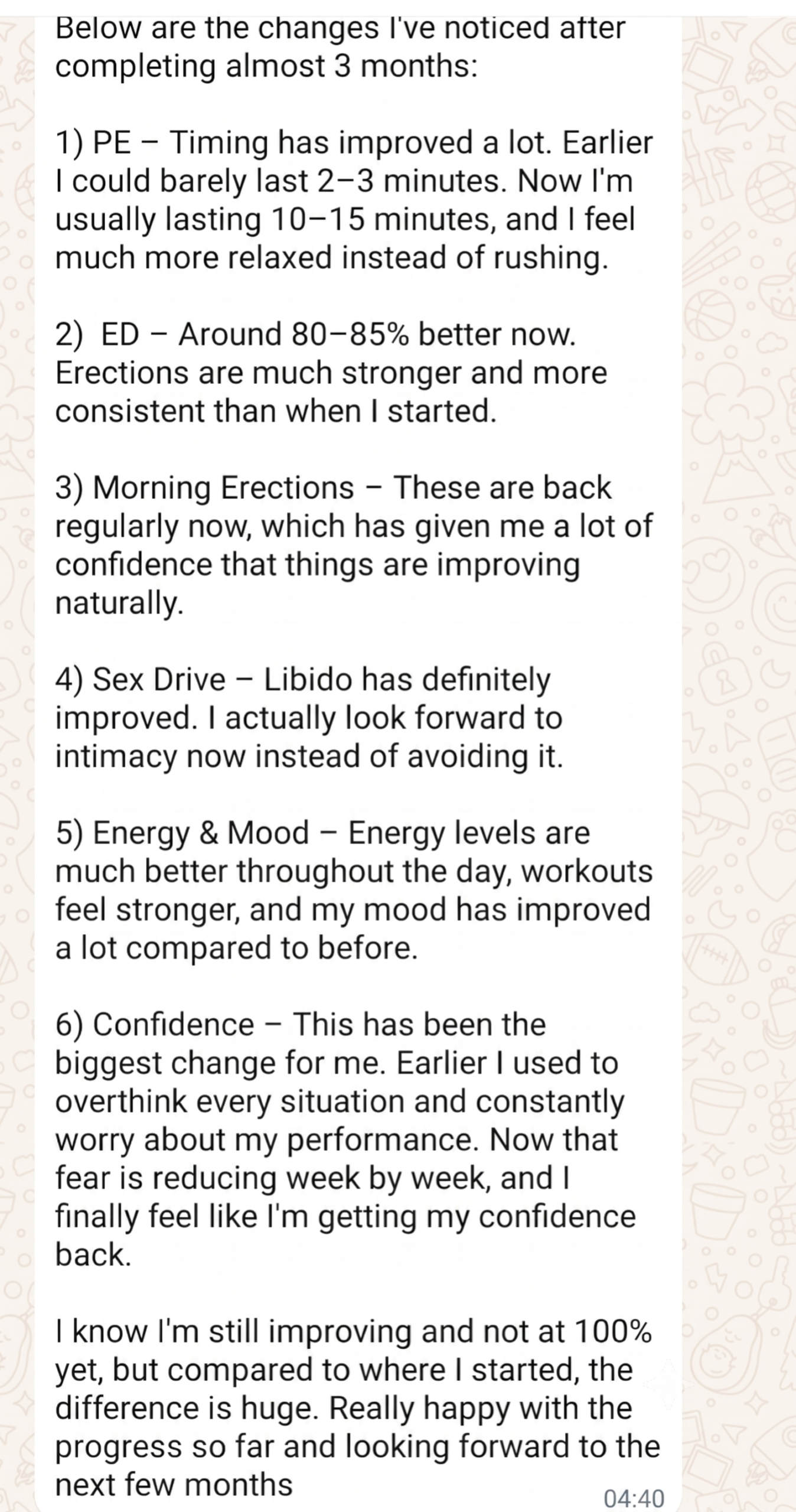 ManRise WhatsApp Testimonial